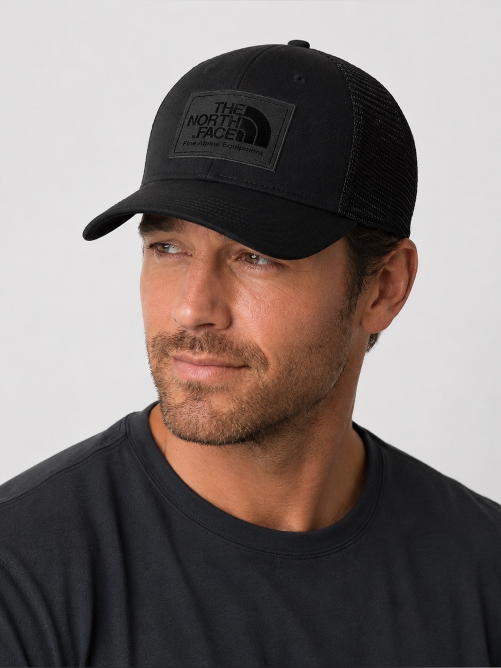 The North Face Black Mesh-Back Logo Cap Adjustable